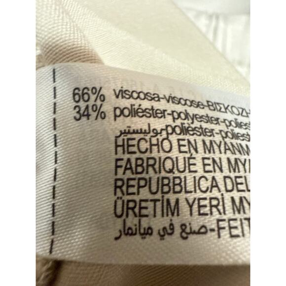 Zara Women's Cream High Waisted Drawstring Wide Leg Trousers Sweat Pants Size M - Picture 5 of 5